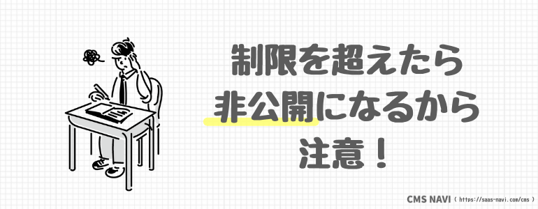 制限を超えたら非公開になるから注意!