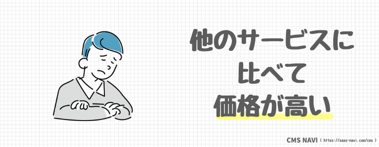 他のサービスに比べて価格が高い