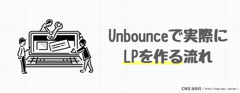 Unbounceで実際にLPを作る流れ