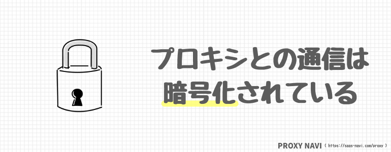 プロキシとの通信は暗号化されている