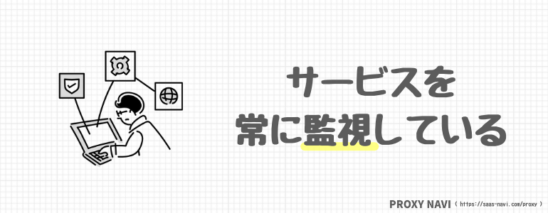 サービスを常に監視している