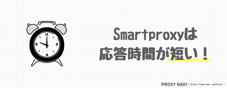 smartproxyは応答時間が短い